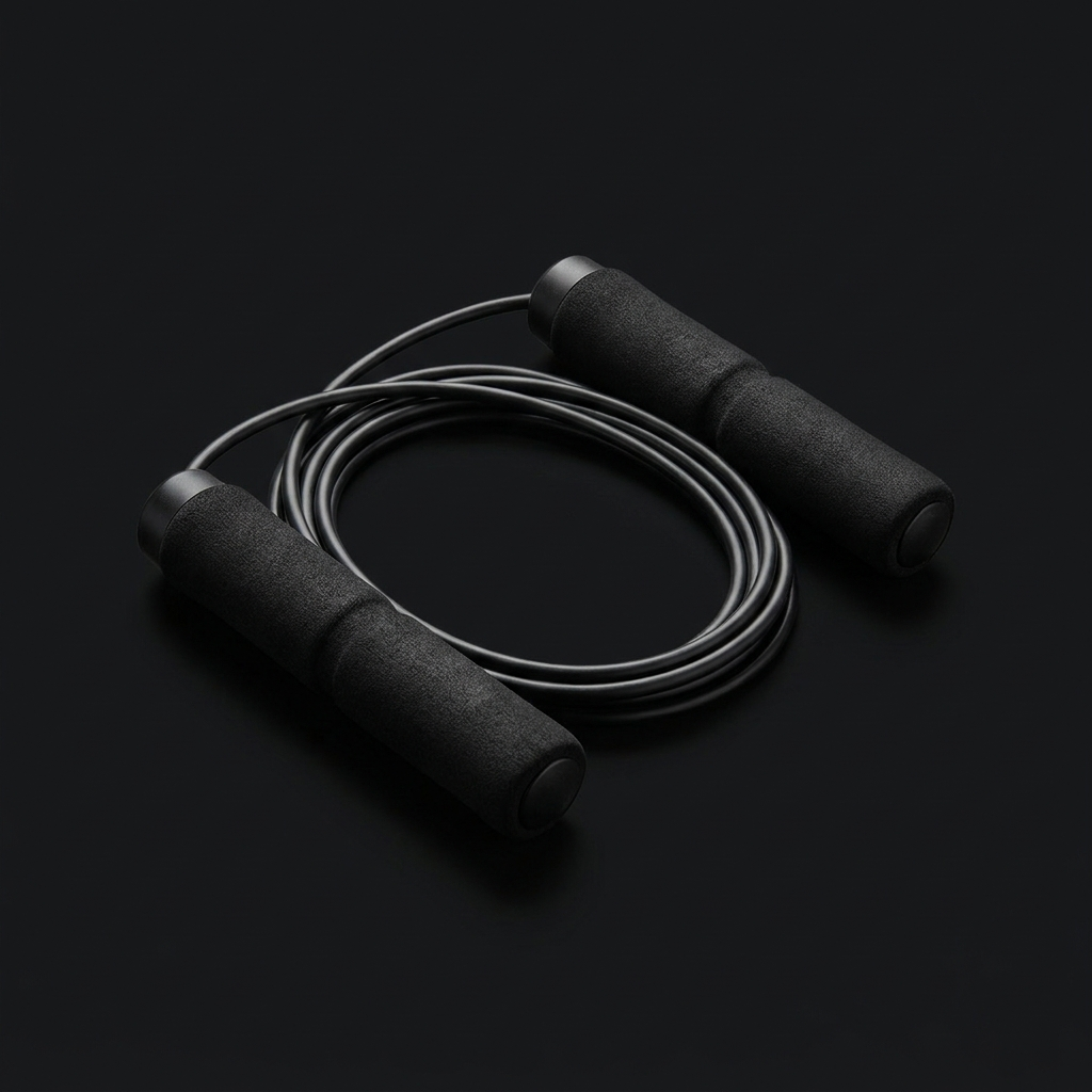 Weighted Jump Rope on onyx background