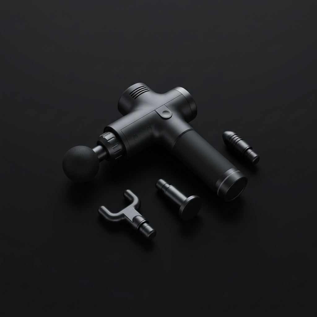 Percussion Massage Gun on onyx background