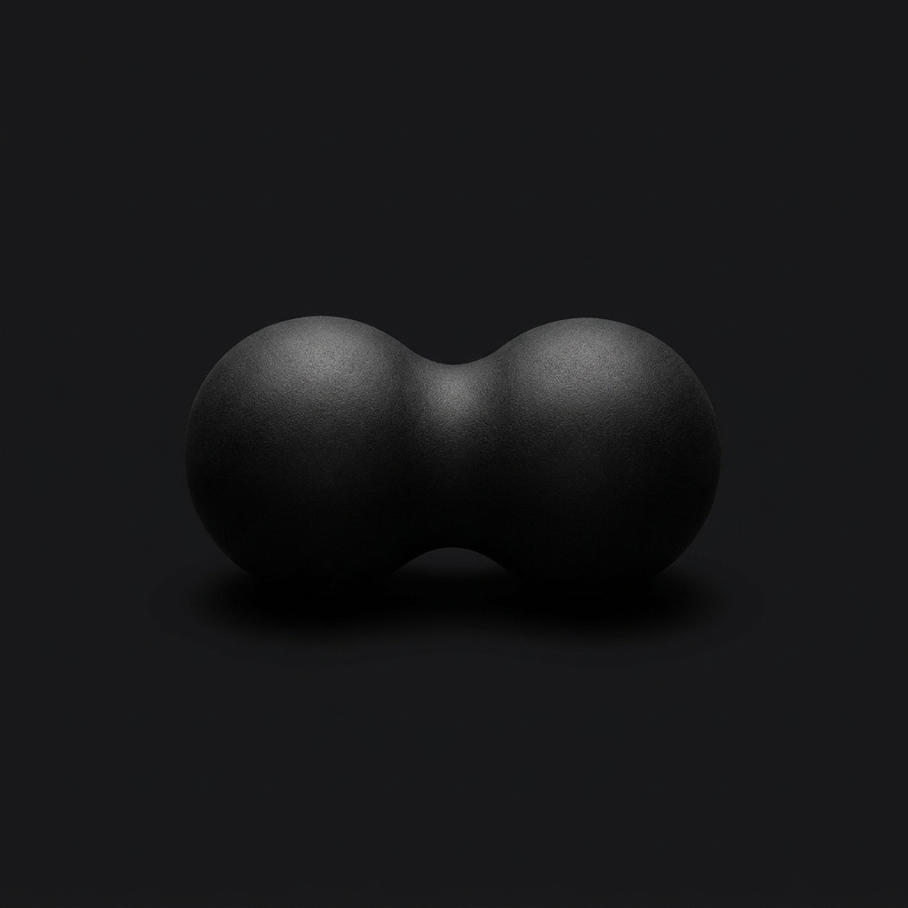Peanut Double Massage Ball on onyx background