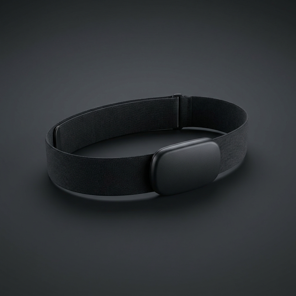 Chest Strap Heart Rate Monitor on onyx background