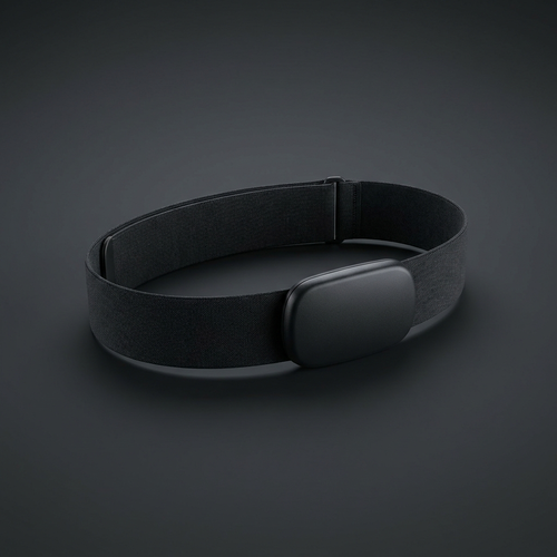 Chest Strap Heart Rate Monitor on onyx background