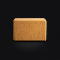 Cork Yoga Block on onyx background