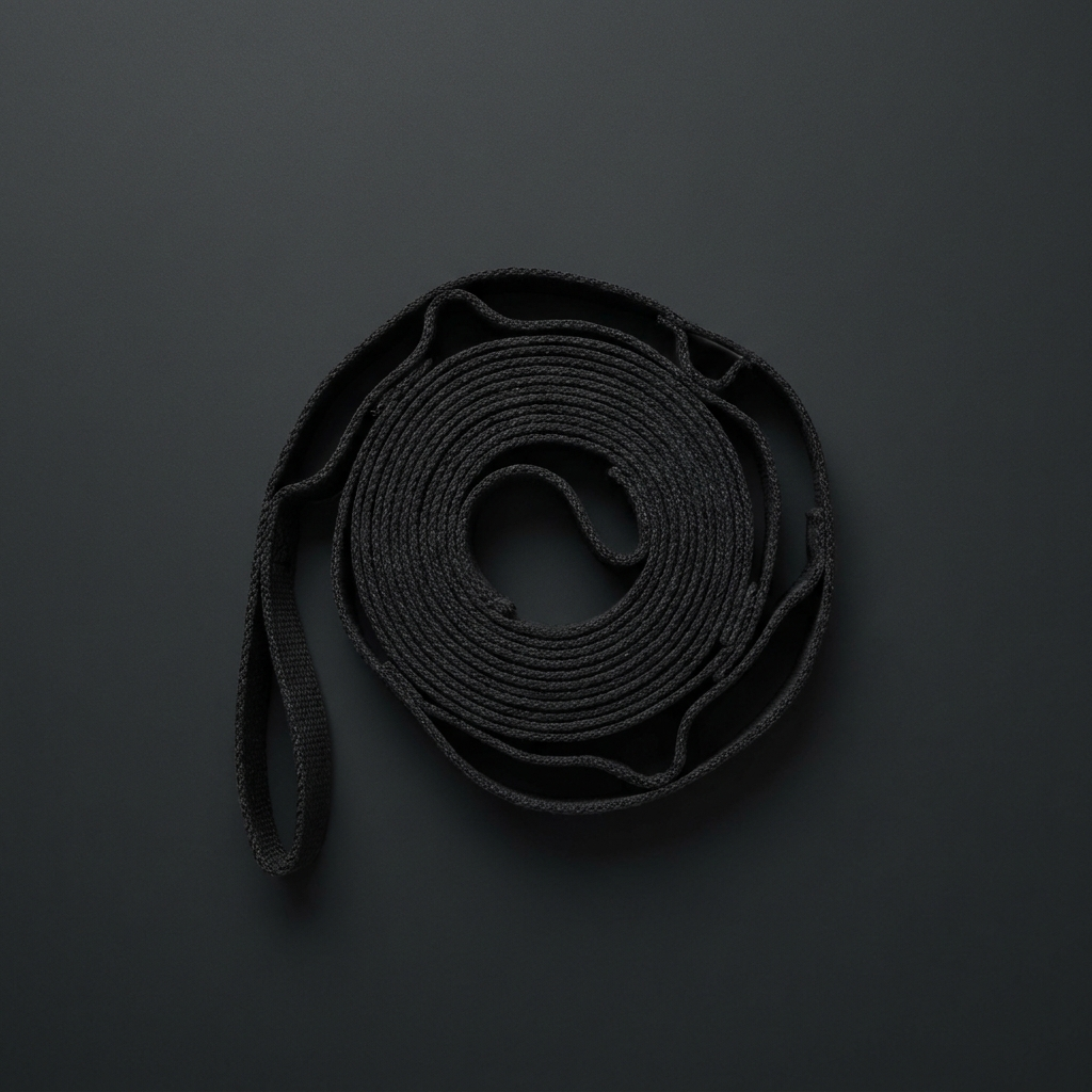 Yoga Strap with Loops on onyx background