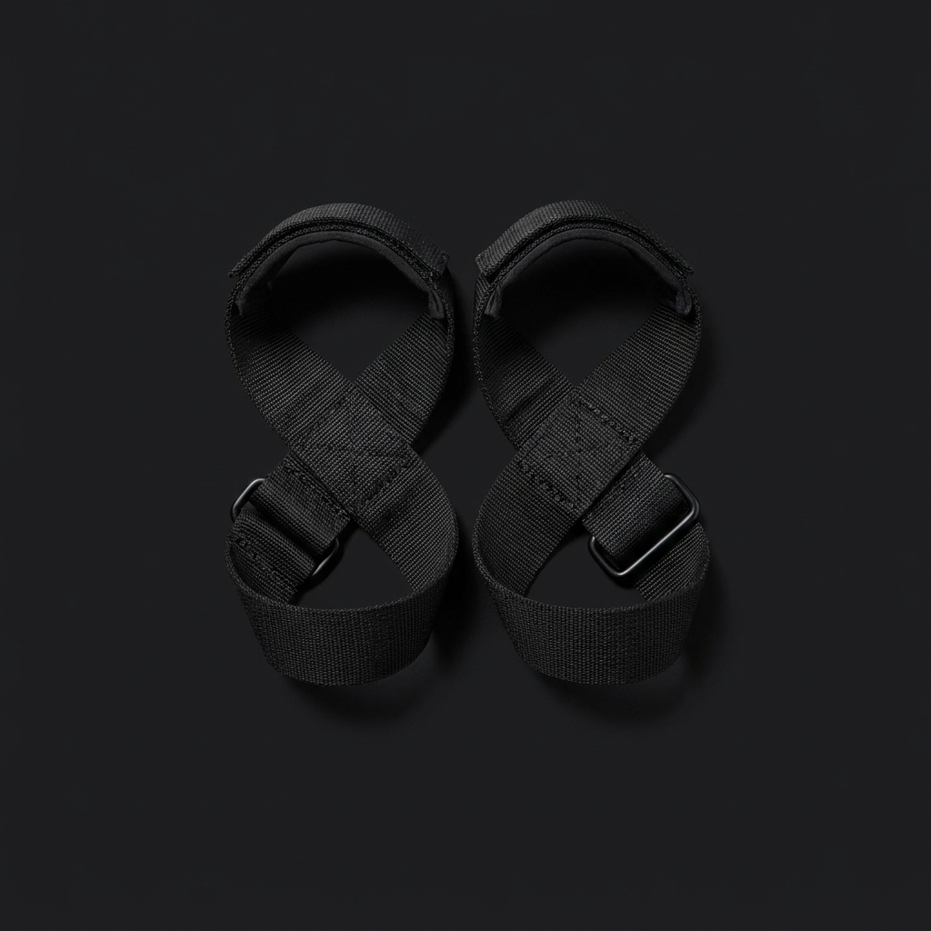 Figure-8 Lifting Straps on onyx background