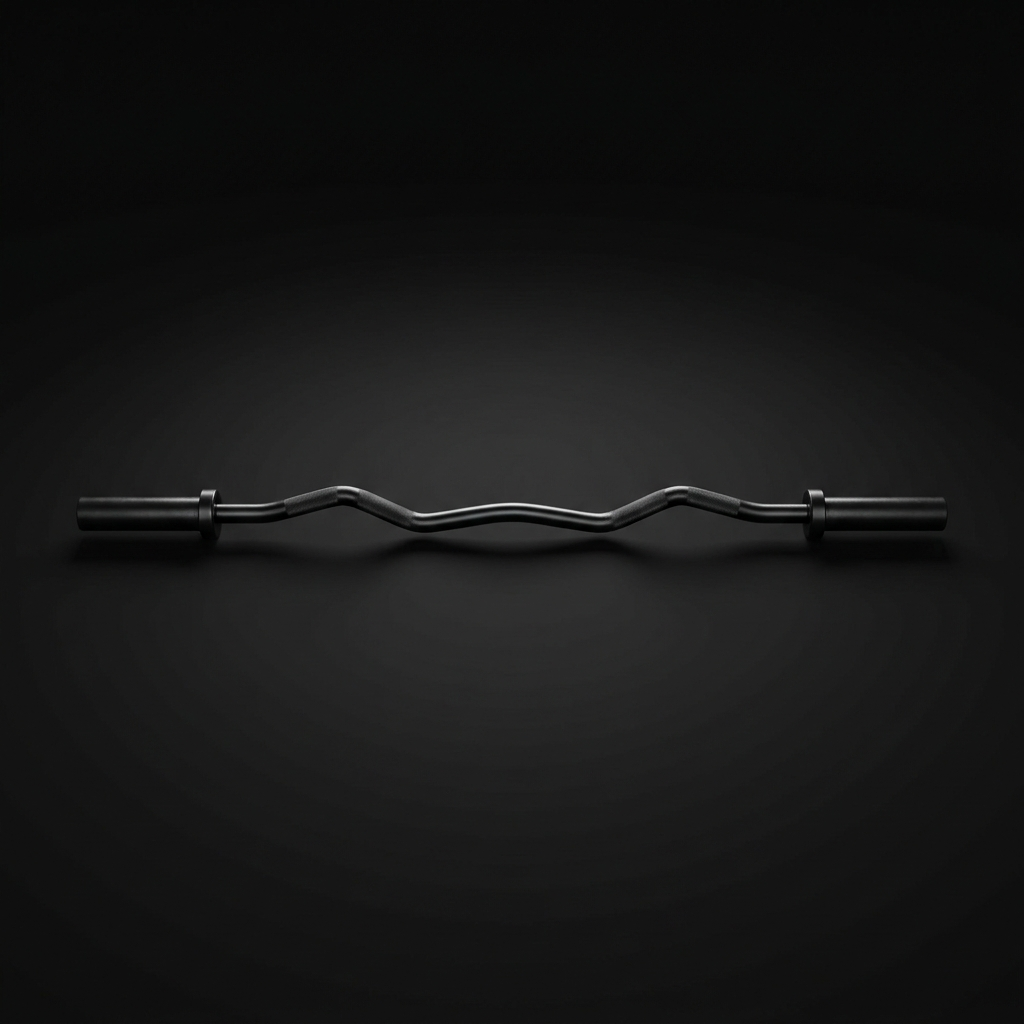 EZ Curl Barbell on onyx background