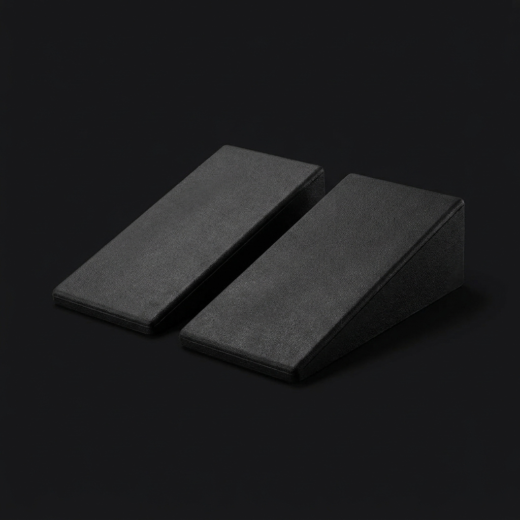 Squat Wedge Blocks Pair on onyx background
