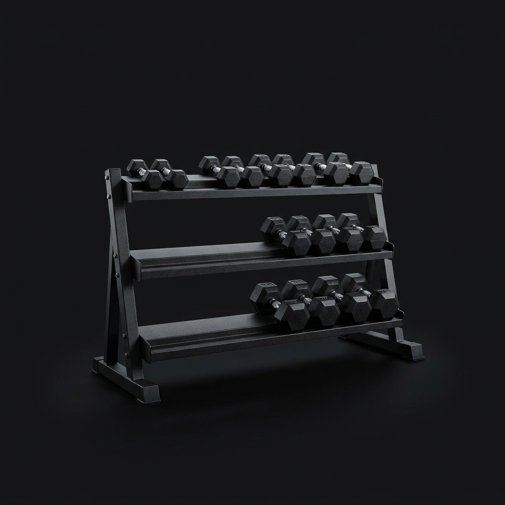 Dumbbell Storage Rack on onyx background