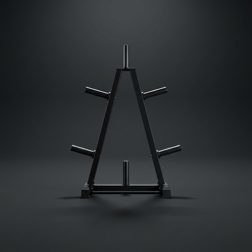 Weight Plate Tree Rack on onyx background