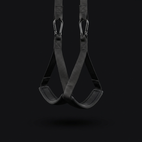Ab Straps for Hanging Leg Raises on onyx background