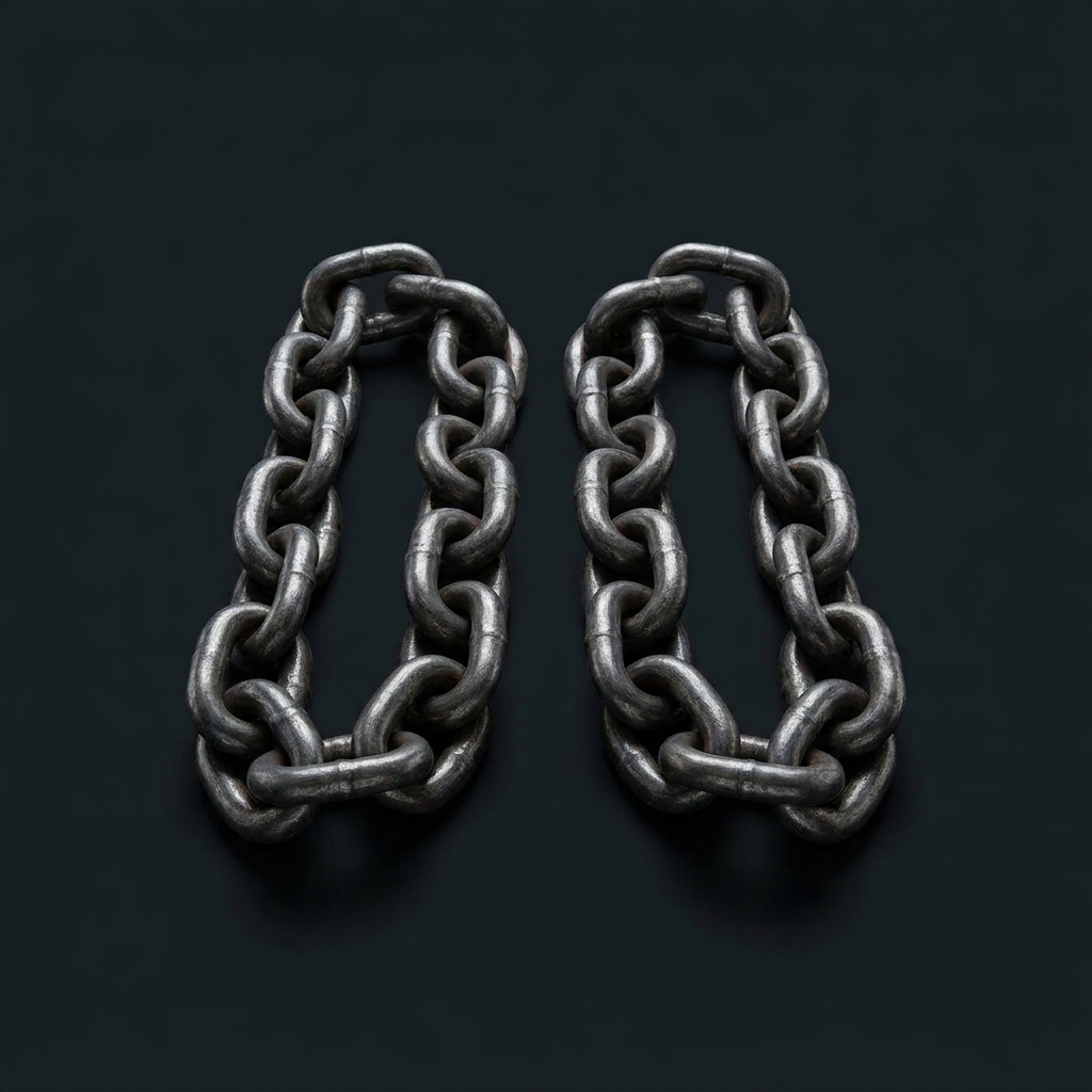 Weightlifting Chains Pair on onyx background