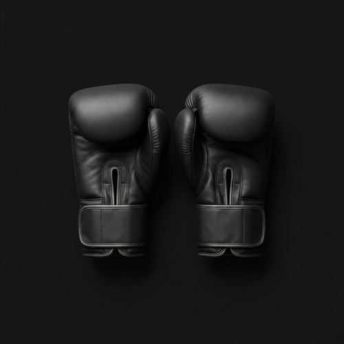 Boxing Gloves on onyx background