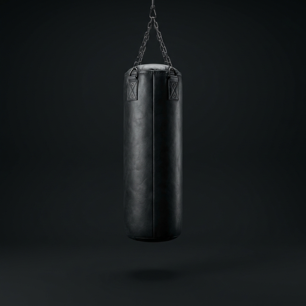 Heavy Punching Bag on onyx background