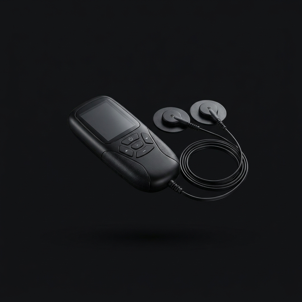 EMS Muscle Stimulator on onyx background