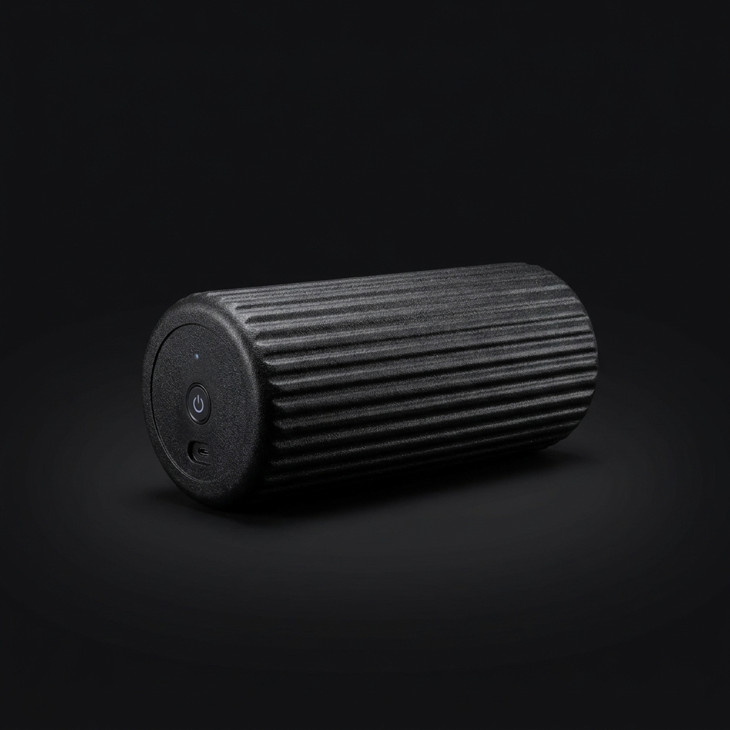 Vibrating Foam Roller on onyx background