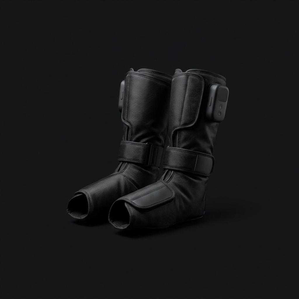 Recovery Compression Boots on onyx background
