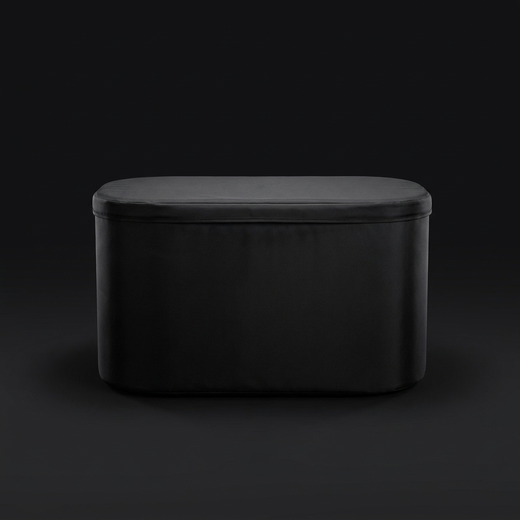 Cold Plunge Ice Bath Tub on onyx background