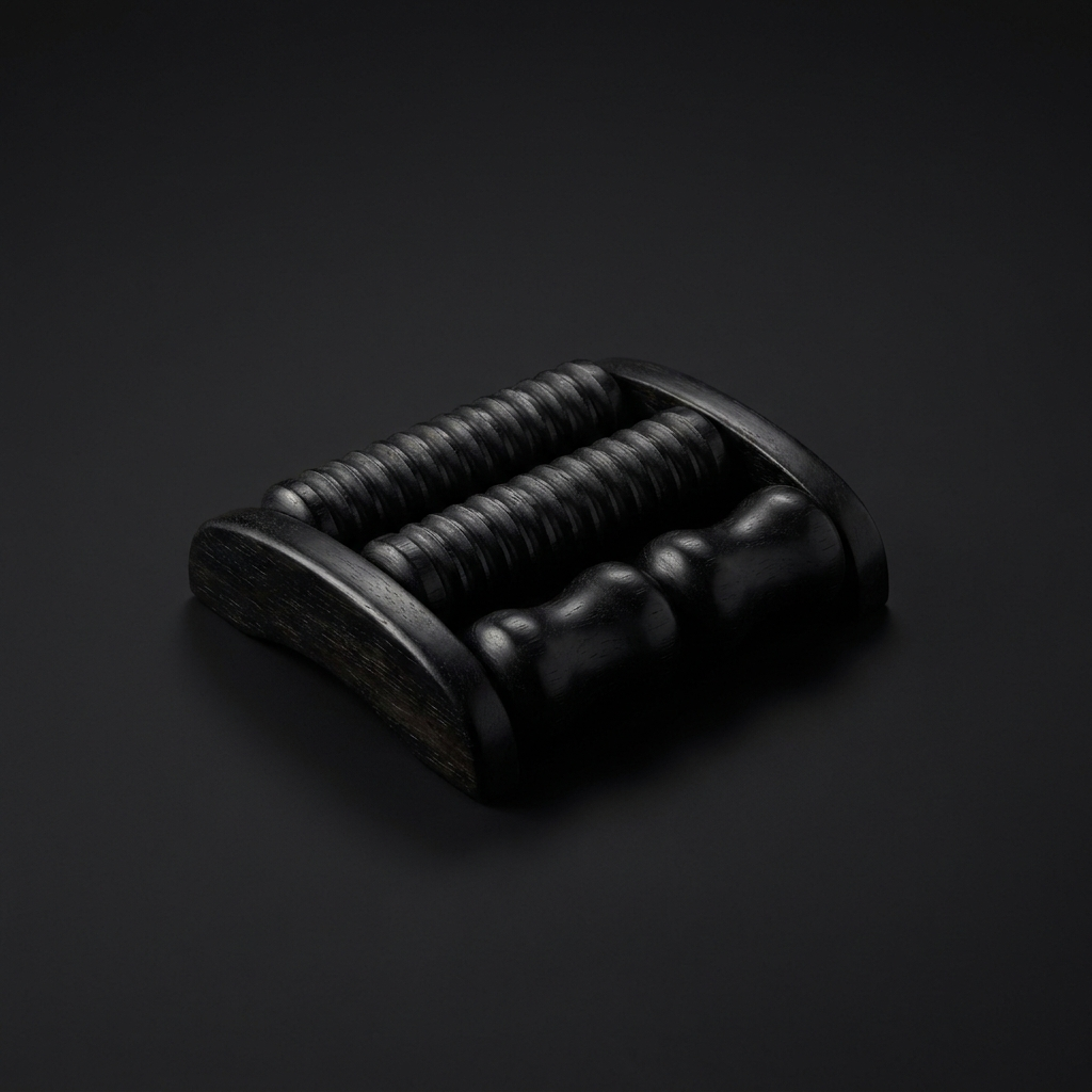 Foot Massager Roller on onyx background