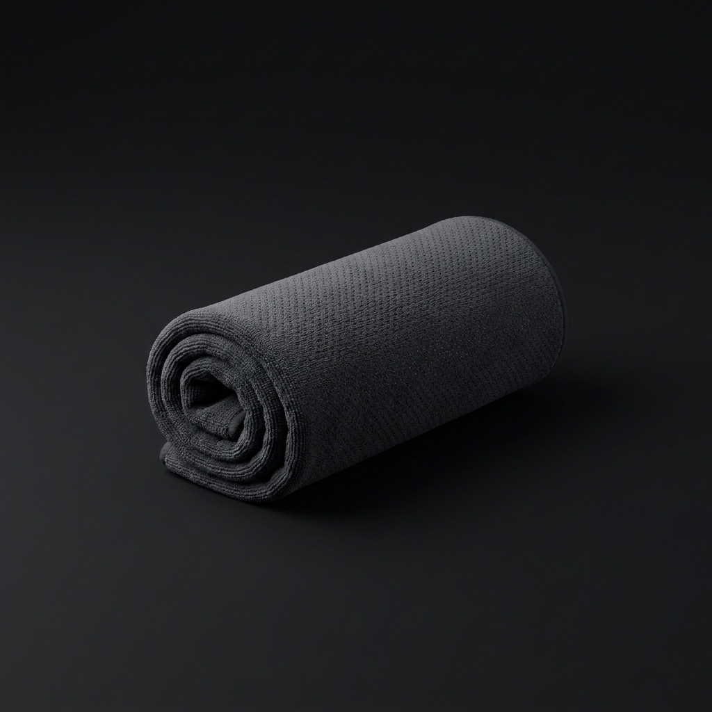 Non-Slip Yoga Towel on onyx background