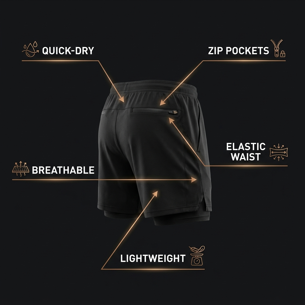 Running shorts feature specifications