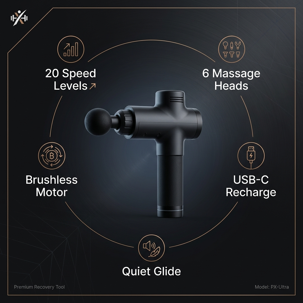 Percussion massage gun feature specifications