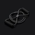 Figure-8 resistance band on onyx background