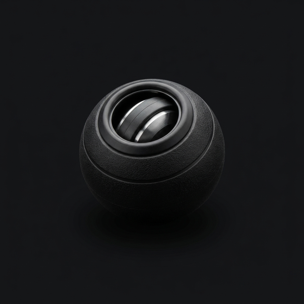 360 degree gyroscopic forearm trainer ball on onyx background