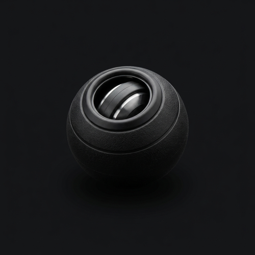 360 degree gyroscopic forearm trainer ball on onyx background