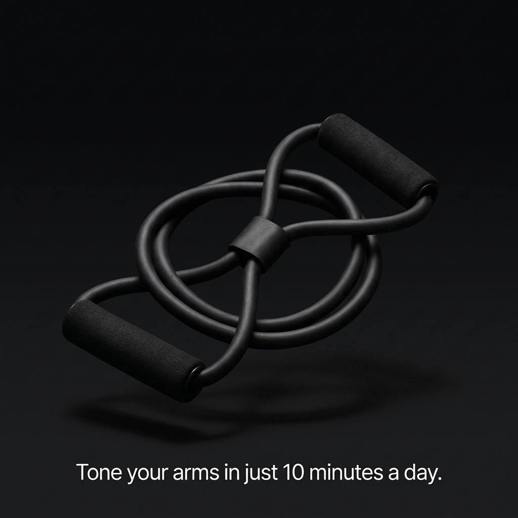 Figure-8 resistance band cinematic shot
