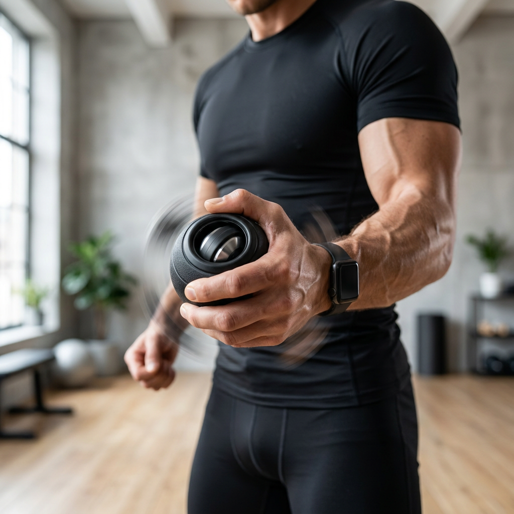 Person using the wrist and forearm trainer