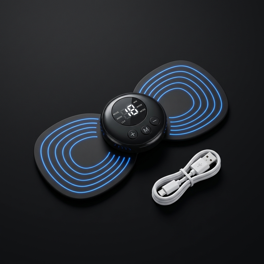 Butterfly EMS massager on onyx background
