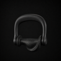 Ergonomic cable machine handle on onyx background