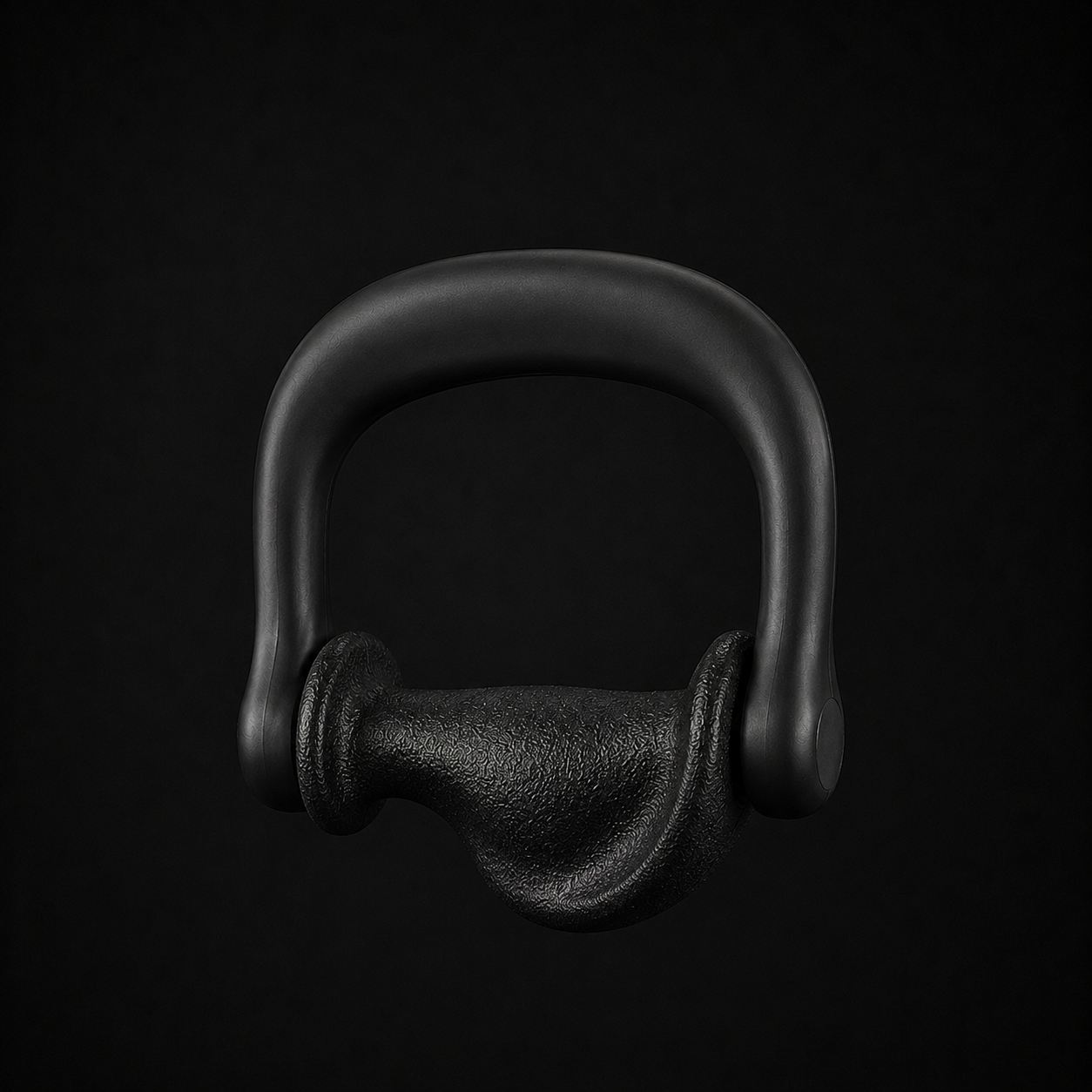 Ergonomic cable machine handle on onyx background